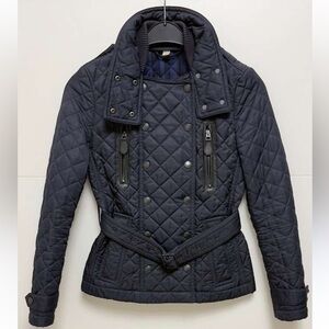 Burberry Brit navy quilted cozy jacket